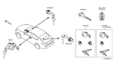 Diagram for 2016 Infiniti Q50 Door Lock Cylinder - H0601-4GF0A