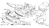 Diagram for 2019 Infiniti Q50 Grille - 62254-6HJ1A