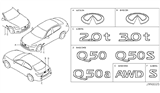 Diagram for 2018 Infiniti Q50 Emblem - H4890-4HB3J