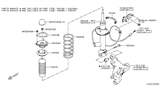 Diagram for Infiniti M35h Shock And Strut Mount - 55320-1MA0A