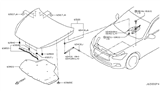 Diagram for 2013 Infiniti M37 Hood Hinge - 65400-JF00B