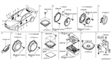 Diagram for Infiniti Car Speakers - 281E1-5CA0A