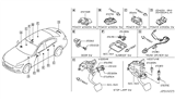 Diagram for Infiniti Q50 Power Window Switch - 25401-4GA7A