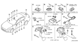 Diagram for 2015 Infiniti Q50 Seat Switch - 25491-4HK0A