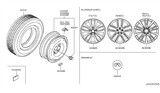 Diagram for 2018 Infiniti Q50 Spare Wheel - D0CMM-4GC3C