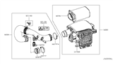 Diagram for 2017 Infiniti Q50 Air Duct - 16576-2V70A