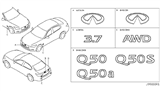 Diagram for 2014 Infiniti Q50 Emblem - 63890-4GB0A