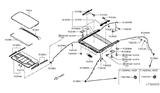 Diagram for 2020 Infiniti Q50 Sunroof - 91210-4GA1A