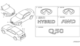 Diagram for 2014 Infiniti Q50 Emblem - 62890-4HB0A