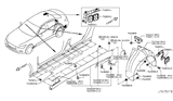 Diagram for Infiniti Wheelhouse - 76748-4GA0A