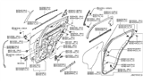 Diagram for Infiniti FX50 Window Run - 82216-1CA0A