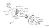 Diagram for 2011 Infiniti FX35 Steering Knuckle - 43018-1CA0A