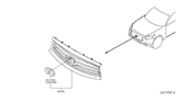 Diagram for 2012 Infiniti FX50 Grille - 62070-3EV0A