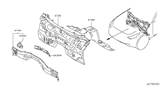 Diagram for 2009 Infiniti FX35 Dash Panels - F7100-1CAMB