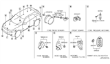 Diagram for Infiniti QX70 Parking Assist Distance Sensor - 25994-1JB3E