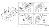 Diagram for Infiniti FX50 Power Window Switch - 25401-1CA6A