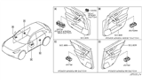 Diagram for 2011 Infiniti FX50 Power Window Switch - 25411-1CA0B