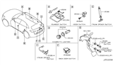 Diagram for 2017 Infiniti QX70 Door Lock Switch - 25210-6WY0A