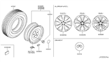 Diagram for Infiniti FX35 Wheel Cover - D0342-1ZP9J