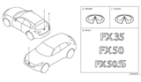 Diagram for 2012 Infiniti FX35 Emblem - 62890-1CA0A