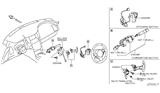 Diagram for Infiniti EX35 Wiper Switch - 25560-1BA0B