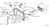 Diagram for 2015 Infiniti QX70 Radiator Support - 62520-1CA0A