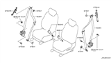 Diagram for Infiniti FX35 Seat Belt - 86884-1CA1C