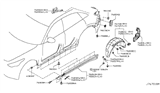 Diagram for Infiniti FX50 Wheelhouse - 76749-1CA0A