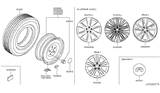 Diagram for 2016 Infiniti QX70 Wheel Cover - 40343-1CA4A