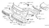 Diagram for 2014 Infiniti QX70 Bumper - FBM26-1CB0A