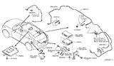 Diagram for Infiniti EX37 Antenna Mast - 28215-CA00A