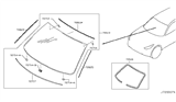 Diagram for 2014 Infiniti QX70 Windshield - G2700-1CA0A