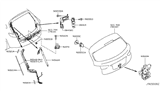 Diagram for Infiniti Tailgate Lock - 90500-1CA1B