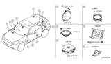 Diagram for Infiniti QX50 Car Speakers - 28154-1BM0A