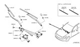Diagram for Infiniti Wiper Blade - 28895-JK61A
