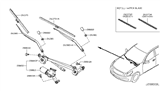 Diagram for 2010 Infiniti G37 Wiper Arm - 28881-JK600