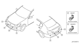 Diagram for Infiniti Q40 Parking Assist Distance Sensor - 25994-1NF2E