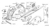 Diagram for 2015 Infiniti Q40 Fender - FCA00-JK0AA