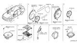 Diagram for Infiniti Q40 Car Speakers - 28149-JK30A