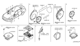 Diagram for Infiniti M45 Car Speakers - 28156-AM90A