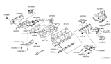 Diagram for Infiniti Exhaust Manifold Gasket - 14036-4W015