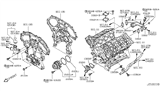 Diagram for Infiniti M35h Water Pump Gasket - 21049-JK20A