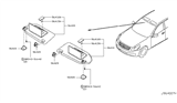 Diagram for Infiniti Sun Visor - 96401-1NC0A