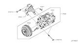 Diagram for 2009 Infiniti FX35 A/C Compressor - 92610-1CB0B