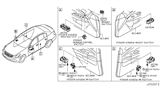 Diagram for 2012 Infiniti G25 Power Window Switch - 25421-JK40D