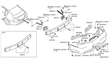 Diagram for 2009 Infiniti G37 Bumper - 85022-JK00H