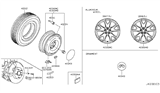 Diagram for Infiniti G37 Wheel Cover - 40342-1A31A