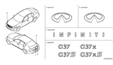 Diagram for 2008 Infiniti G37 Emblem - 62890-JK60A