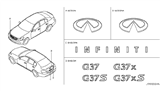 Diagram for 2010 Infiniti G37 Emblem - 62890-JK60A