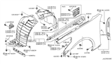 Diagram for 2013 Infiniti G37 Fender - F3101-JK0AA